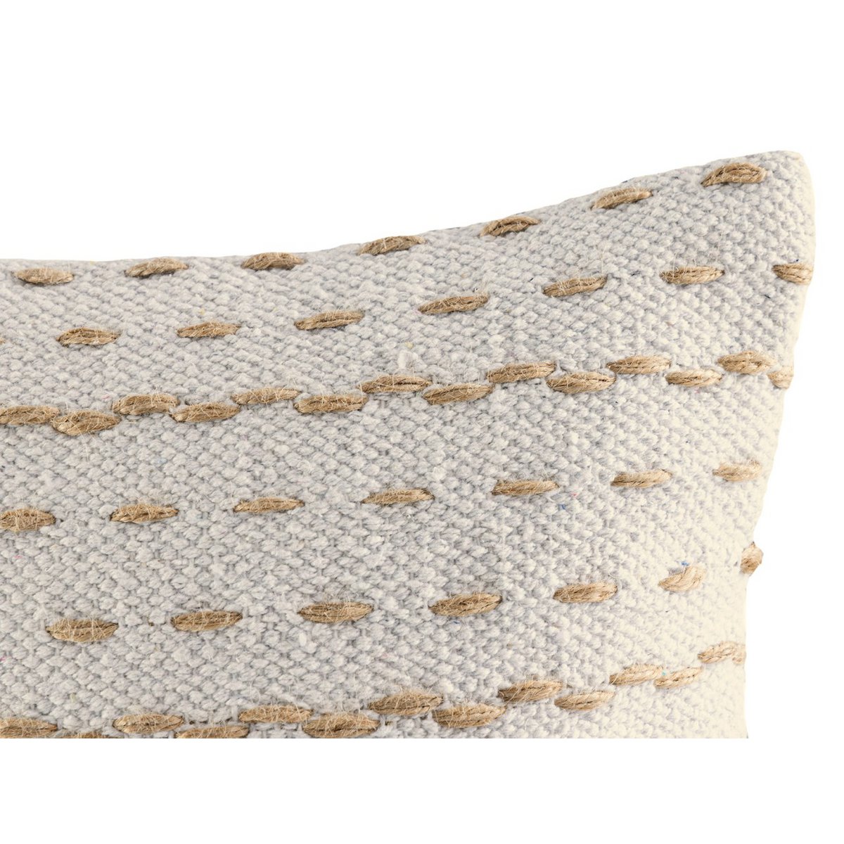 Zierkissen 40x40cm Set 2 Dekokissen Sofakissen Baumwolle u. Jute natur