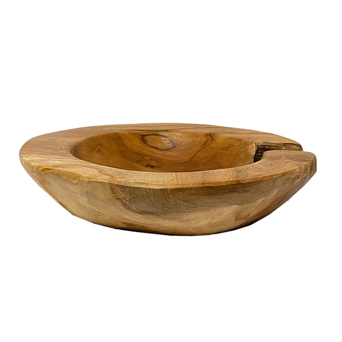 Teakholz Schale Ø 25 cm Einzigartiges Naturprodukt aus Wurzelholz