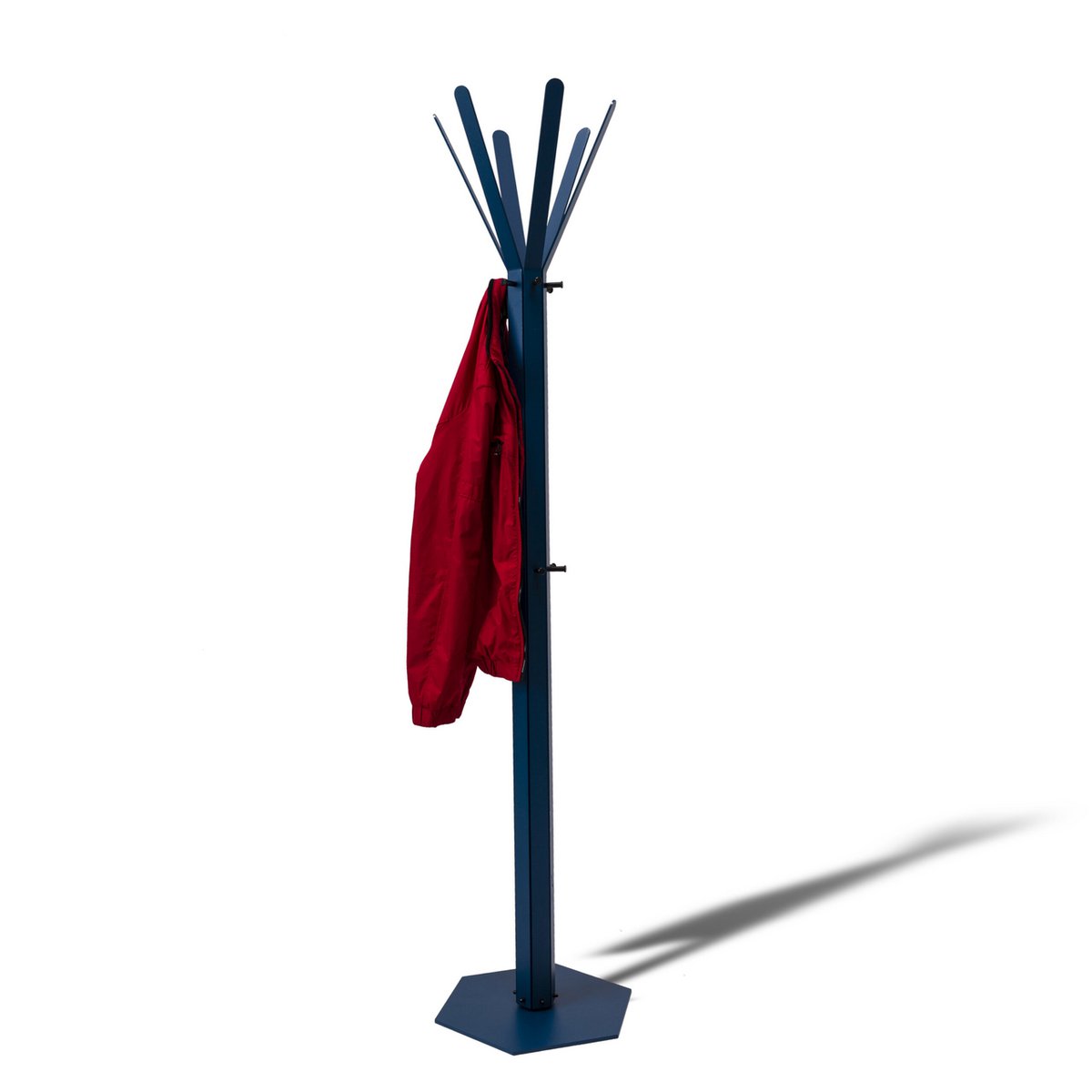 Gorillz Molto - Industrial - Standgarderobe - 14 Kleiderhaken - Blau - Metall