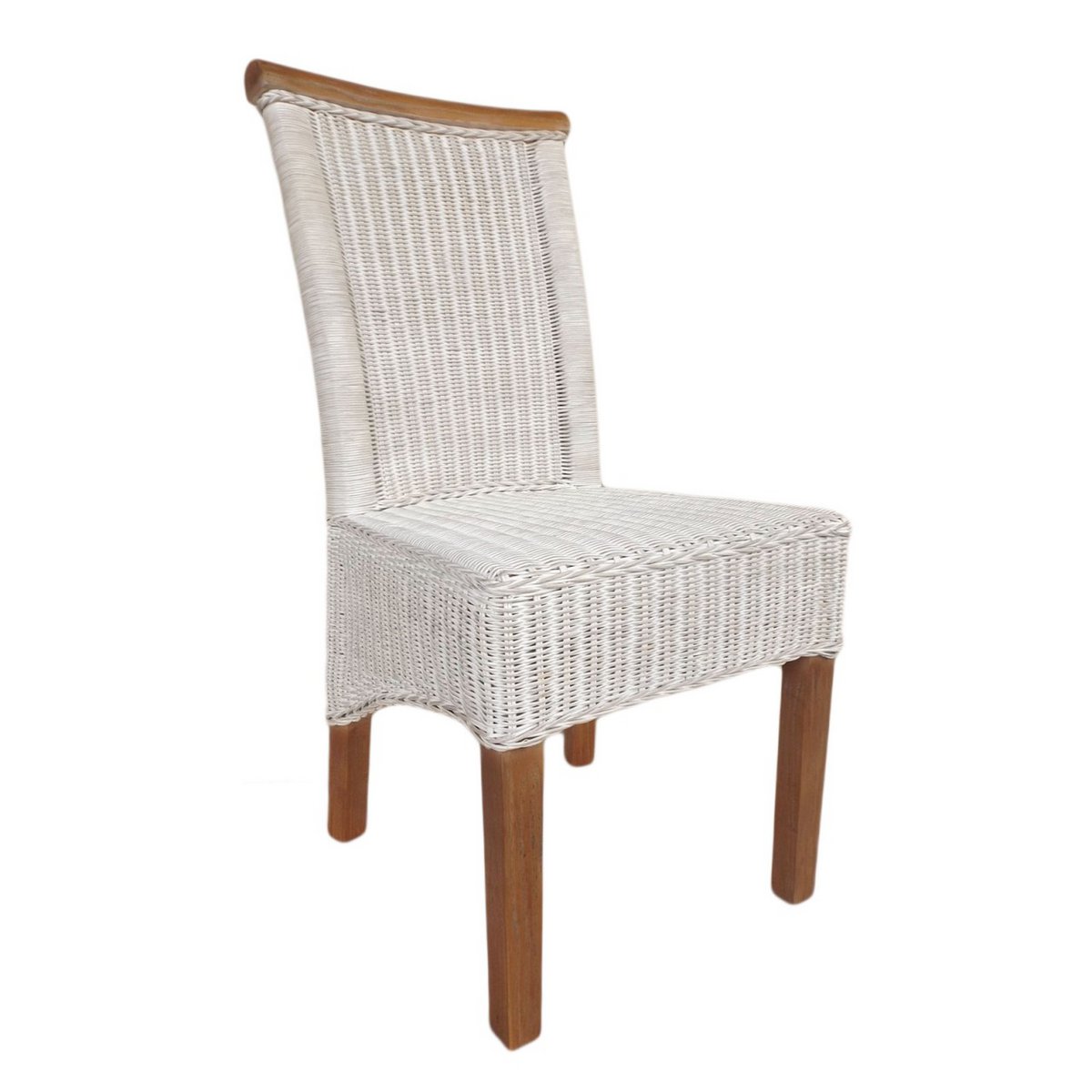 Esszimmer Stuhl Rattanstuhl Esstisch Stuhl weiß Perth Rattan natur Korbstuhl nachhaltig