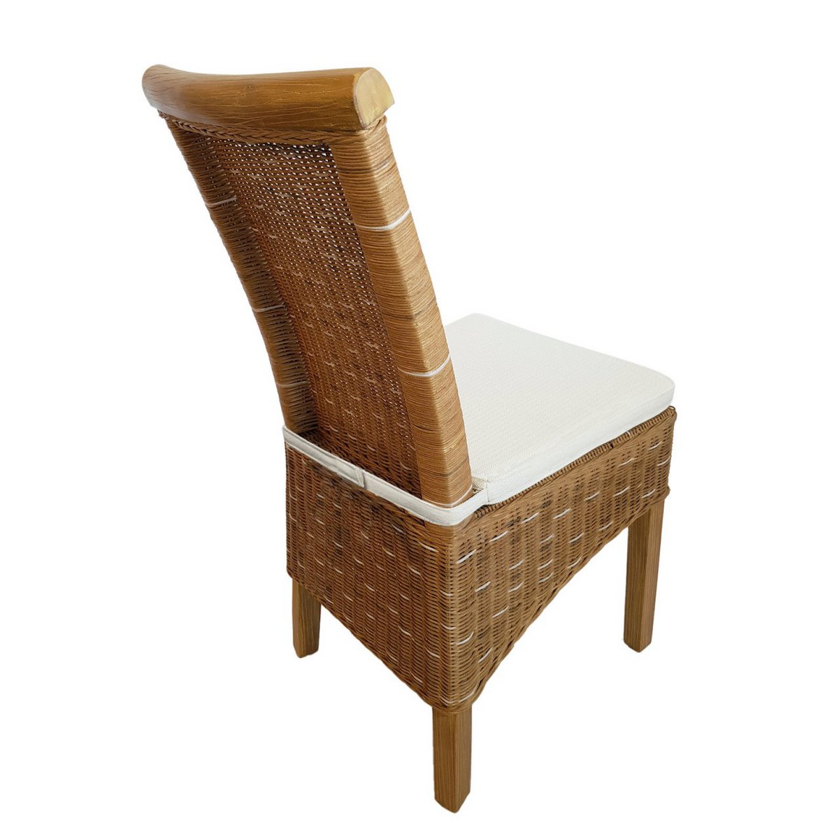 Esszimmer Stühle Set 4 Stück Rattanstühle Esstisch Stühle Perth braun Korbstühle