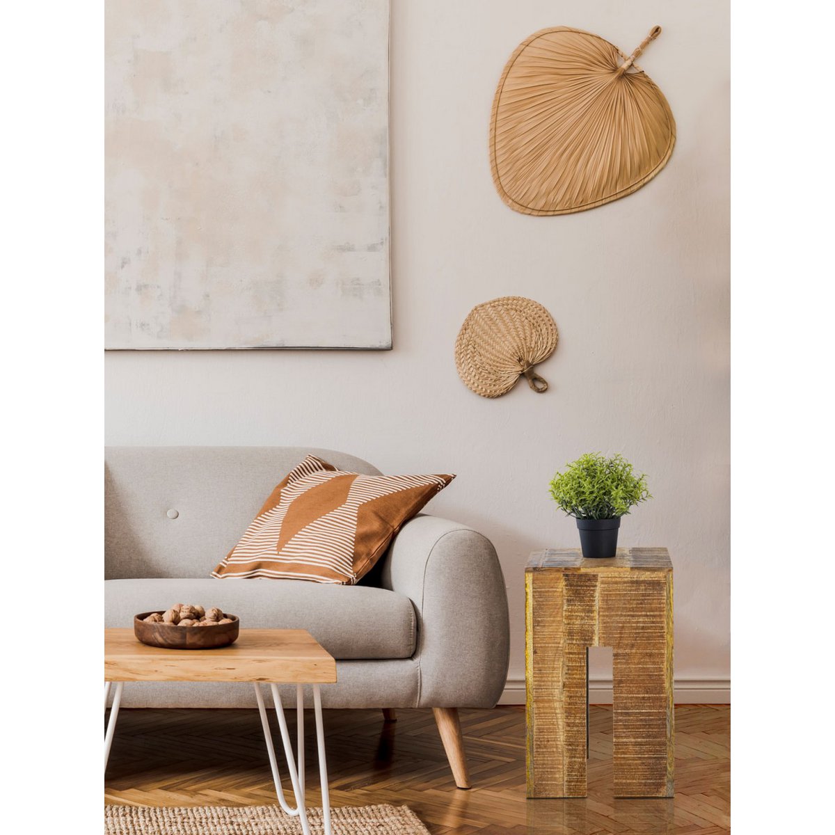 Hocker quadratisch 28 x 45 x 28 cm Blumenhocker Blumensäule Sitzhocker Beistelltisch Mangoholz