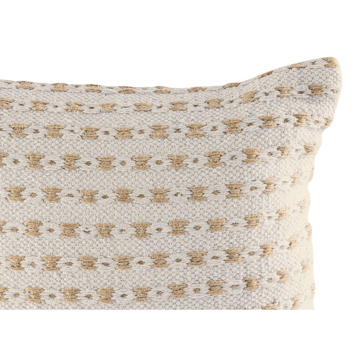 Zierkissen 40x40cm Set 2 Dekokissen Sofakissen Baumwolle u. Jute natur