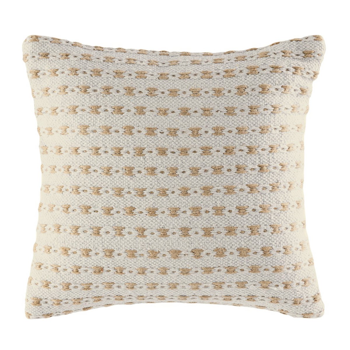 Zierkissen 40x40cm Dekokissen 12-teilig Set 2 x 6 VE Sofakissen Baumwolle u. Jute natur