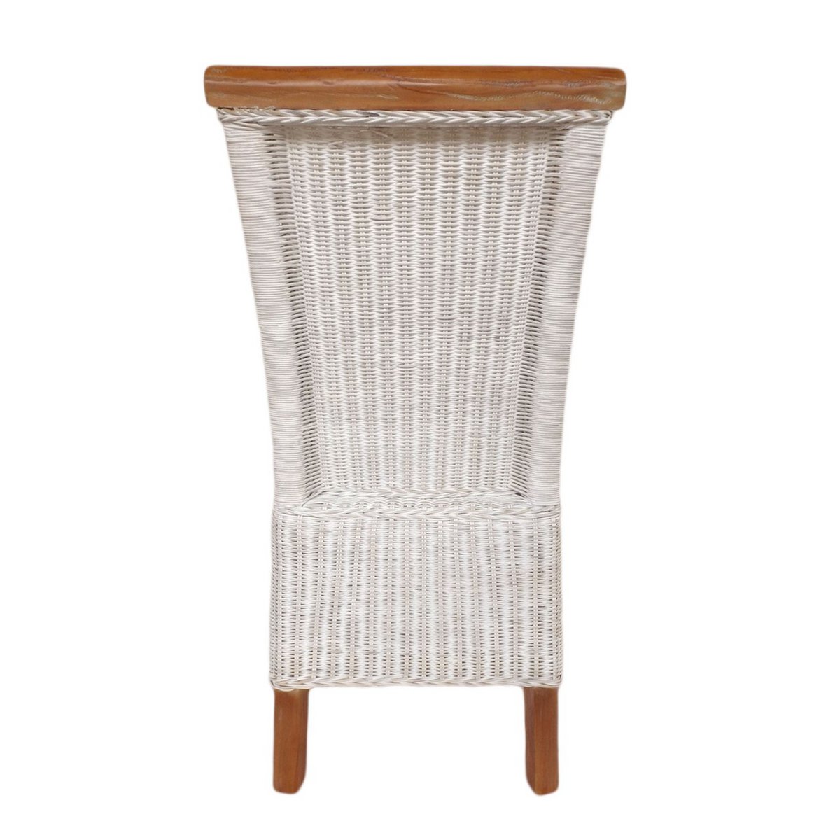 Esszimmer-Stühle Set Rattanstühle Perth 6 Stück Esstisch Stühle weiß Korbstühle nachhaltig