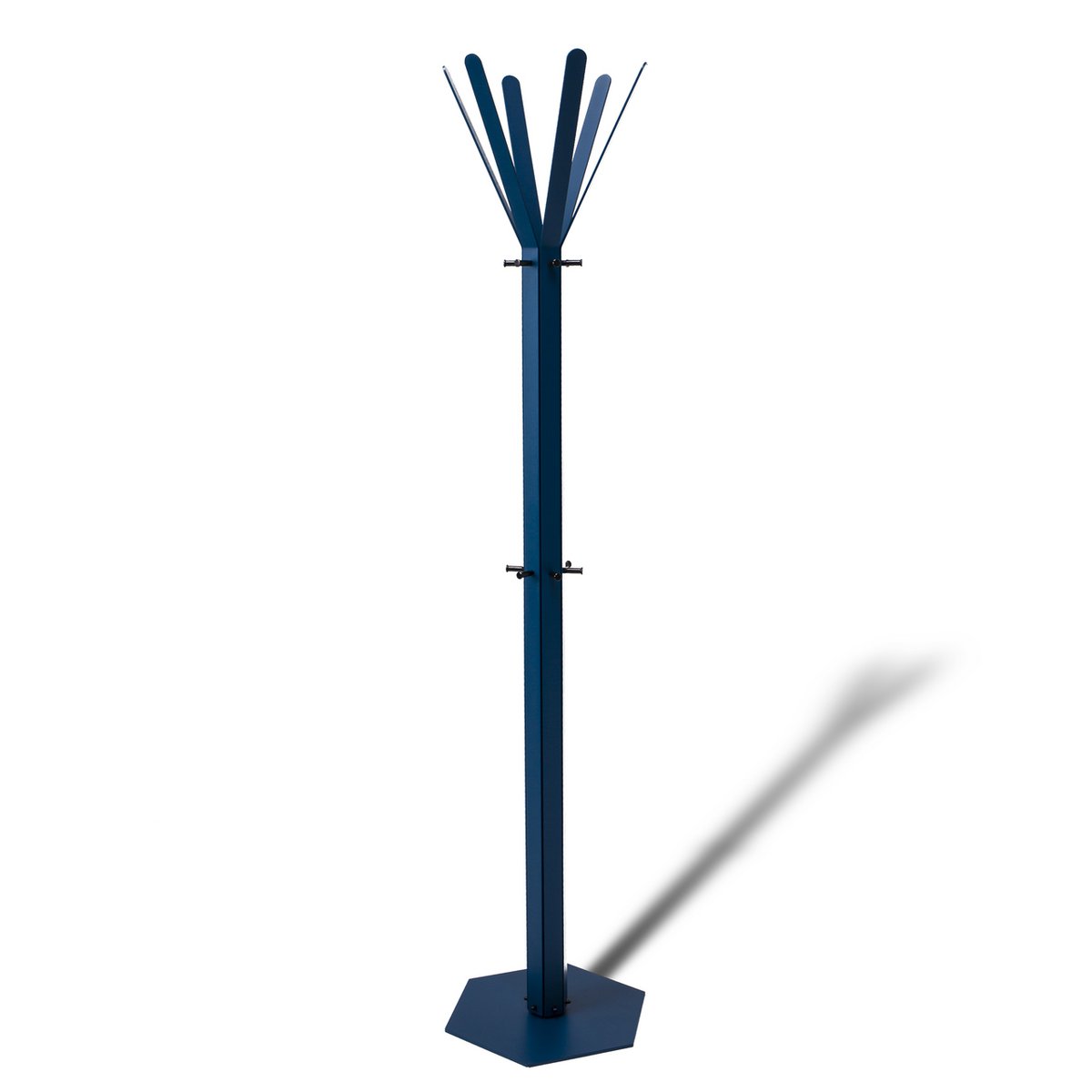 Gorillz Molto - Industrial - Standgarderobe - 14 Kleiderhaken - Blau - Metall