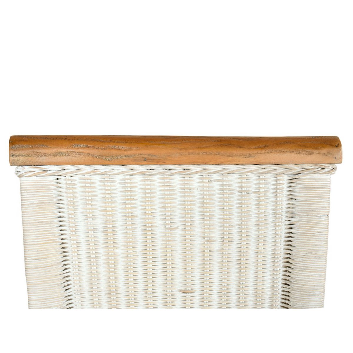 Esszimmer Stuhl mit Armlehnen Rattanstuhl weiß Perth Korbstuhl Rattan Sessel nachhaltig