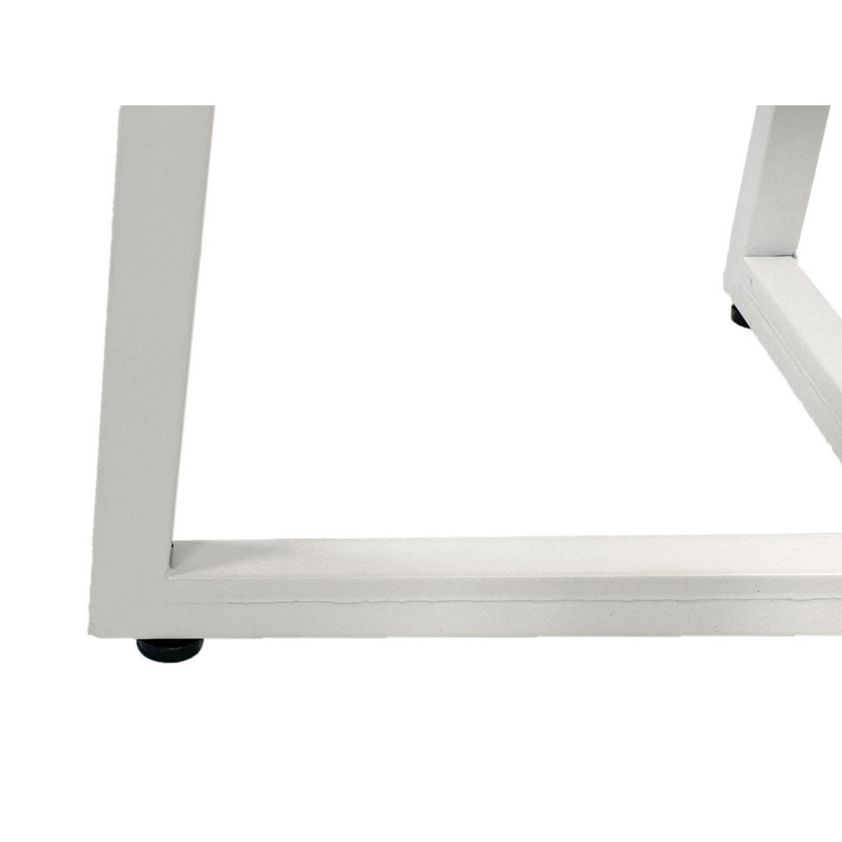 Couchtisch rund 60 cm Wohnzimmer Tisch Beistelltisch Cannes Metall-Gestell schwarz weiß altsilber
