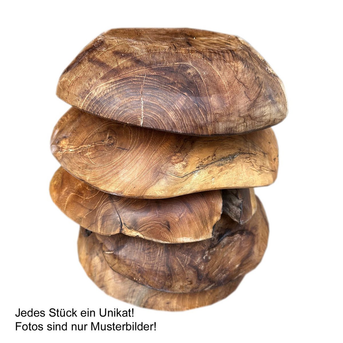 Teakholz Schale Ø 25 cm Einzigartiges Naturprodukt aus Wurzelholz