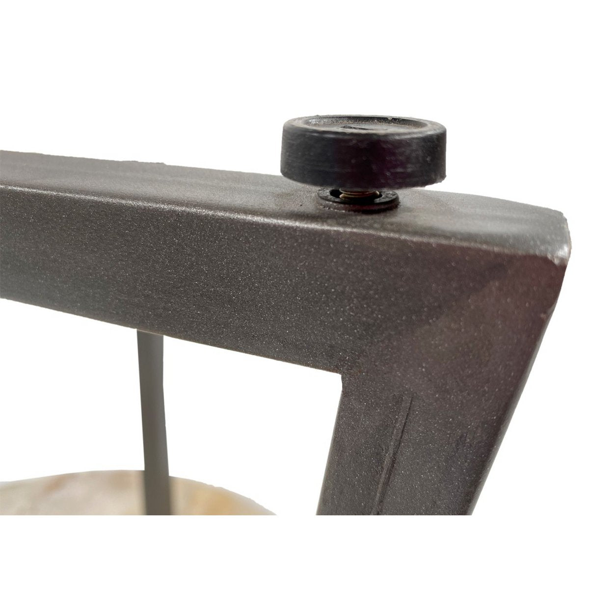 Couchtisch rund 60 cm Wohnzimmer Tisch Beistelltisch Cannes Metall-Gestell schwarz weiß altsilber