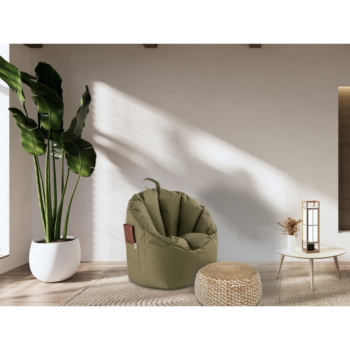 Sitzsessel Sitzsack Garten Sessel ø60 H75 cm Gamingsessel outdoor Big Bamba sehr formstabil fest