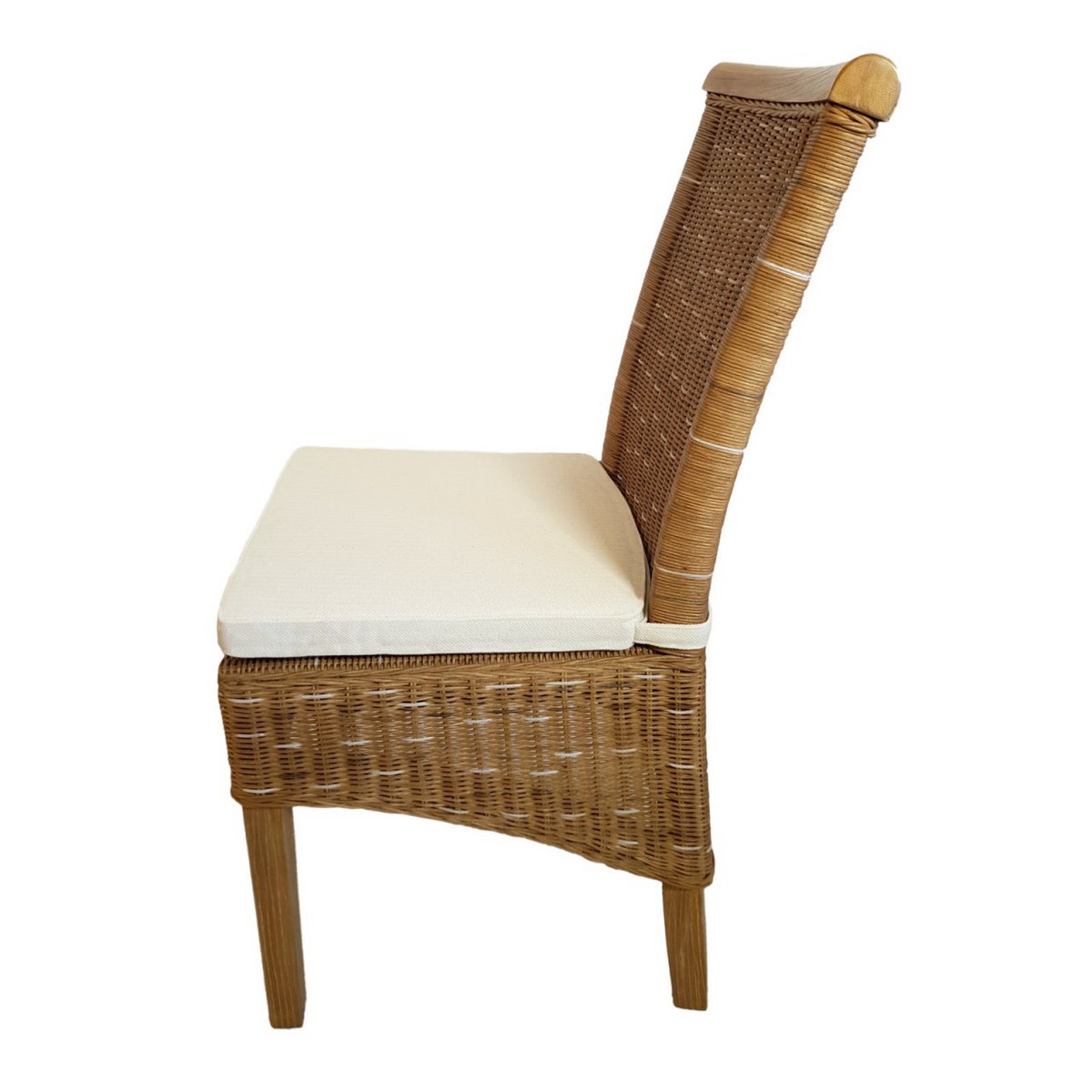Esszimmer Stuhl Rattanstuhl Esstisch Stuhl Perth braun Korbstuhl