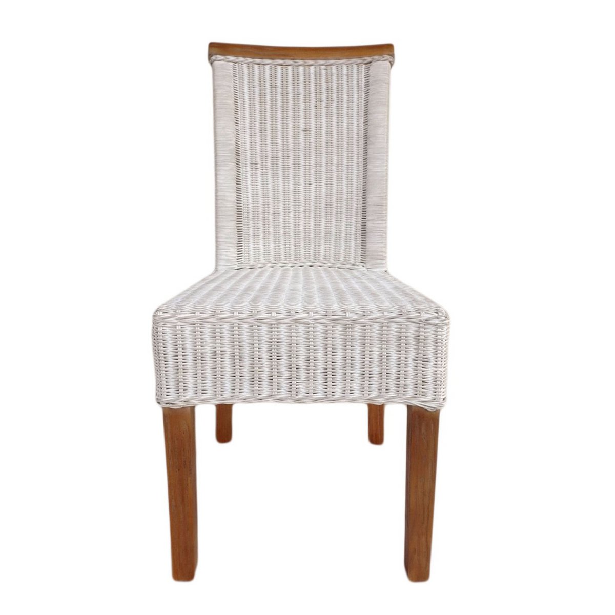 Esszimmer-Stühle Set Rattanstühle Perth 6 Stück Esstisch Stühle weiß Korbstühle nachhaltig
