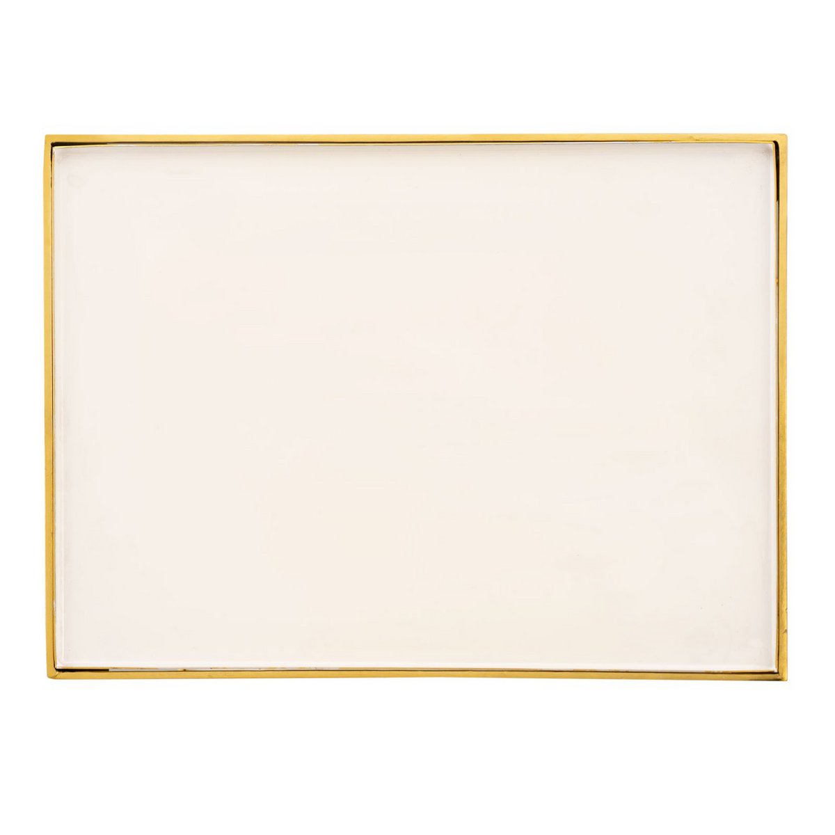 Beistelltisch weiß Dekotisch eckig 40 H 45 cm Lampentisch Sofatisch Eden Tisch Metall gold