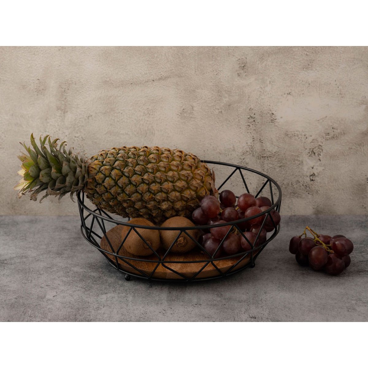 Obstschale Metall Brotkorb rund Neo ø 28 cm H 10 cm Obstkorb Metall schwarz