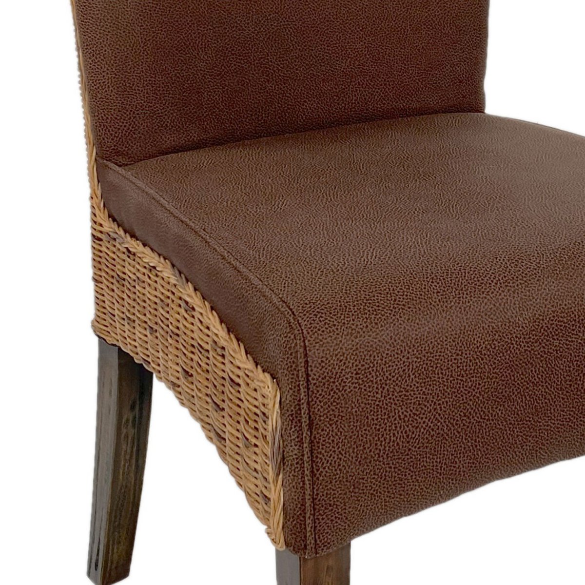 Rattanstühle Esszimmer Stühle Set 6 Stück Wintergarten Stühle Bilbao Polsterstühle prairie brown