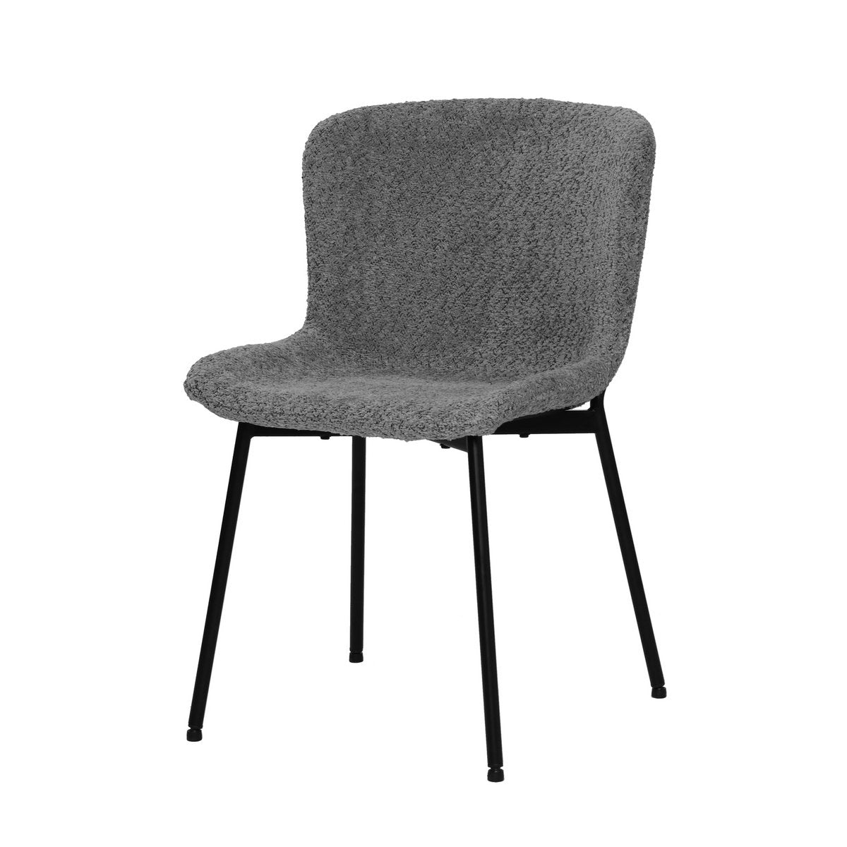 Stuhl 2er Set mit Bouclé-Bezug