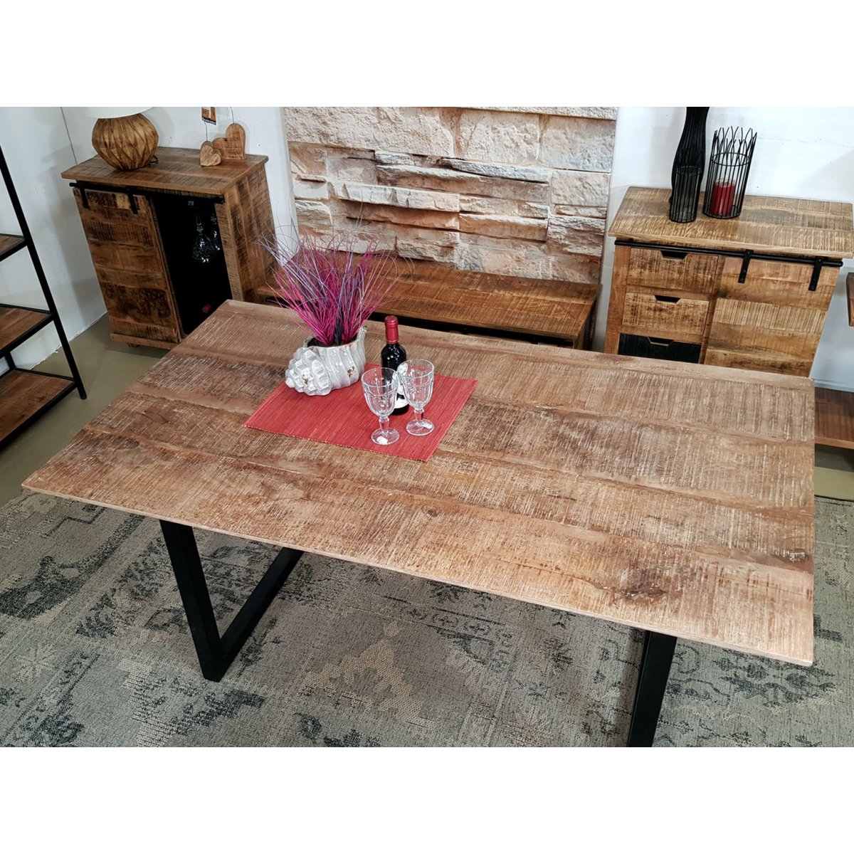 Esstisch Küchen Tisch Esszimmer Tisch Liverpool 120x80 160x90 u. 200x100 cm Mangoholz massiv