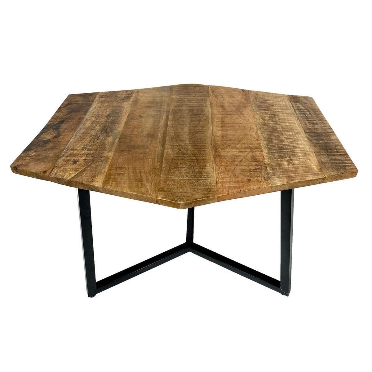 Couchtisch 74 x 56 cm nachhaltig Wohnzimmer Tisch Beistelltisch Lyon Metall-Gestell