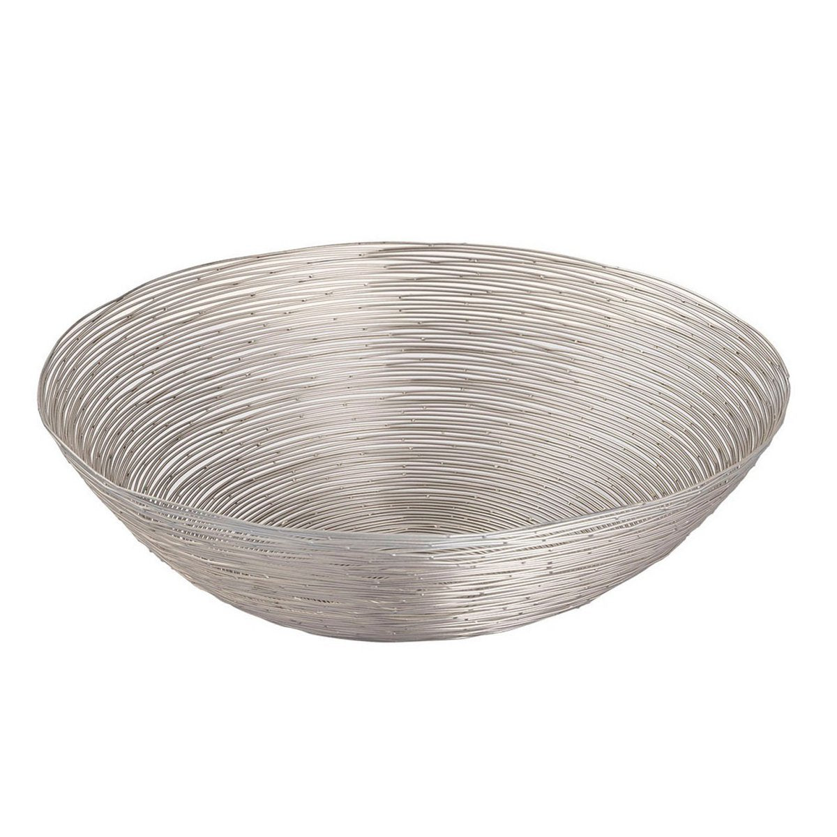 Obstkorb 4-teilig Metall ø 40 cm H 11 cm Brotkorb Obstschale rund silber o gold Vita Drahtstruktur