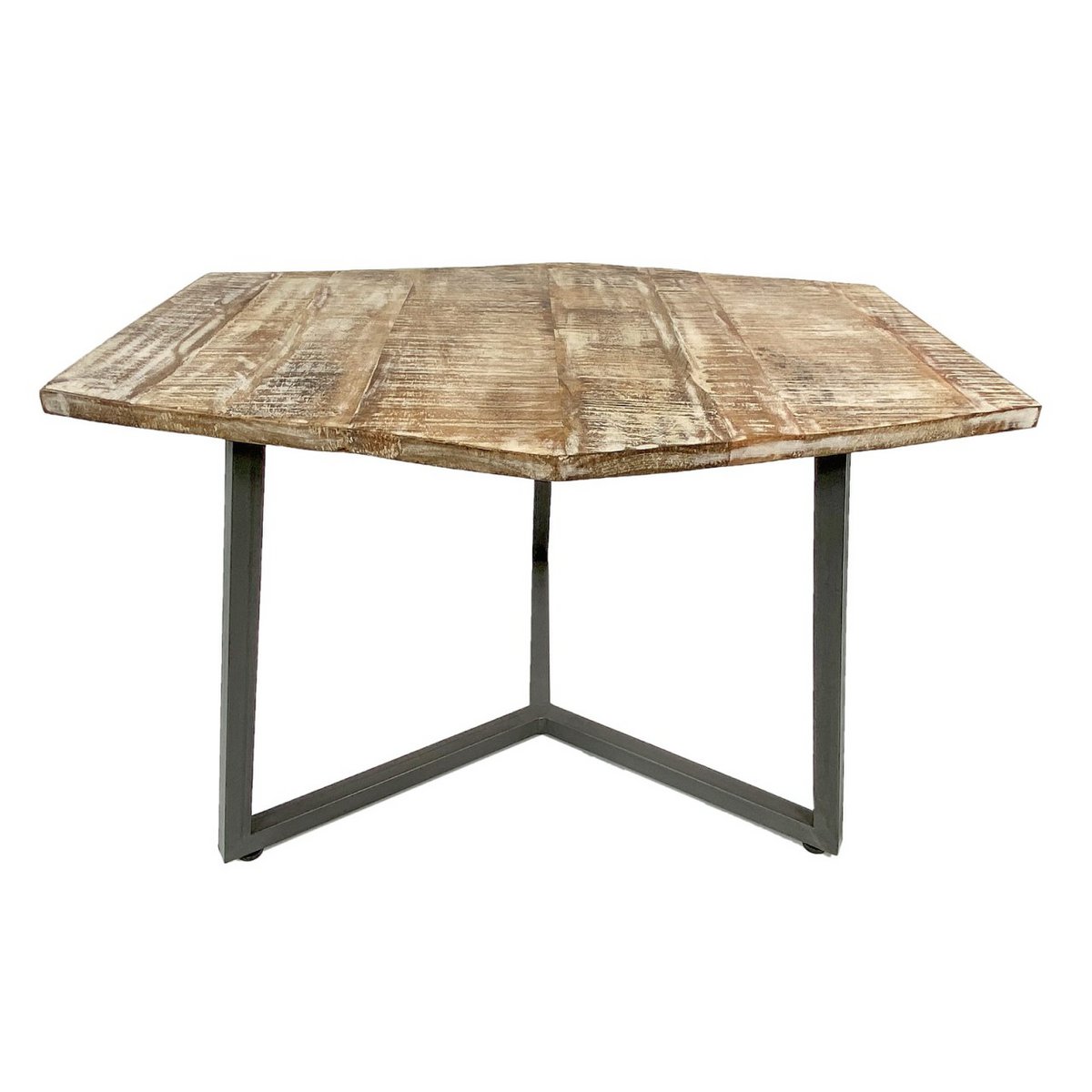 Couchtisch 74 x 56 cm nachhaltig Wohnzimmer Tisch Beistelltisch Lyon Metall-Gestell
