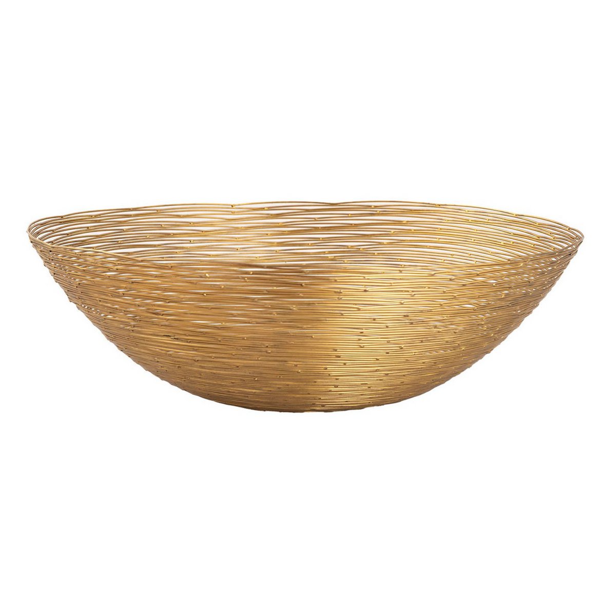 Obstkorb ø 40 cm H 11 cm Brotkorb Obstschale Metall rund silber o. gold Vita Metall Drahtstruktur