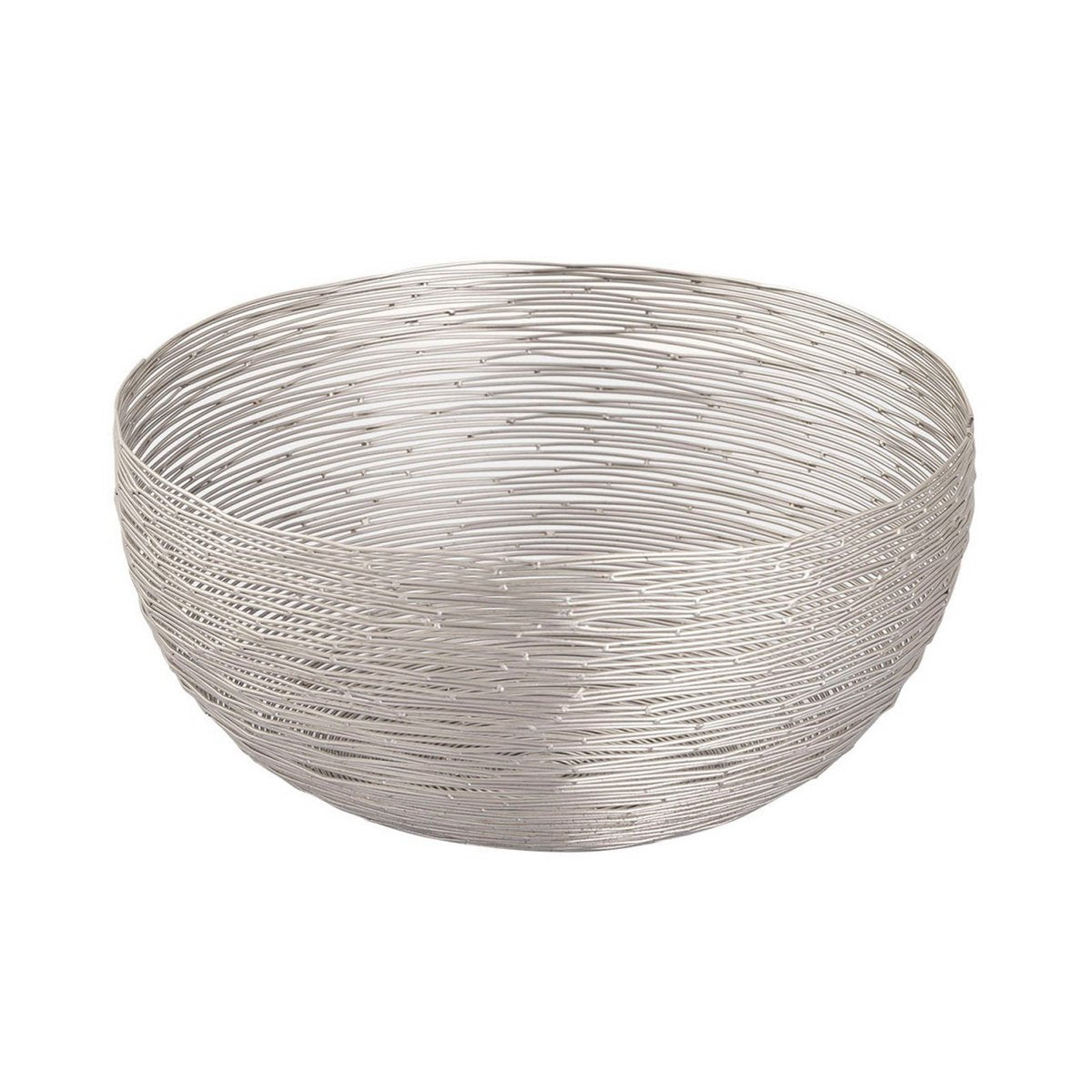 Obstkorb 4-teilig ø 30 cm H 13 cm Brotkorb Obstschale Metall rund silber o. gold dollce Drahtstrukt
