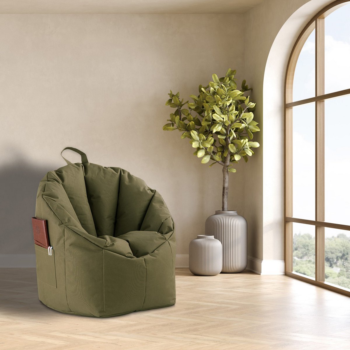 Sitzsessel Sitzsack Garten Sessel ø60 H75 cm Gamingsessel outdoor Big Bamba sehr formstabil fest