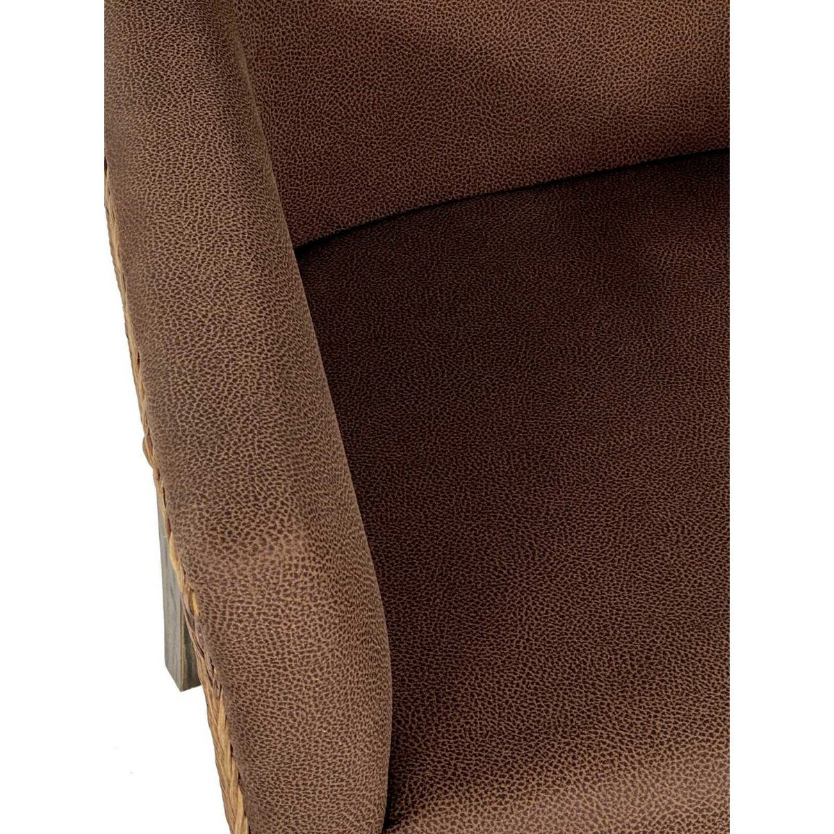 Esszimmer Stühle Set 6 Stück Rattan Armlehner Sessel Bilbao Polsterstuhl Polstersessel prairie brown