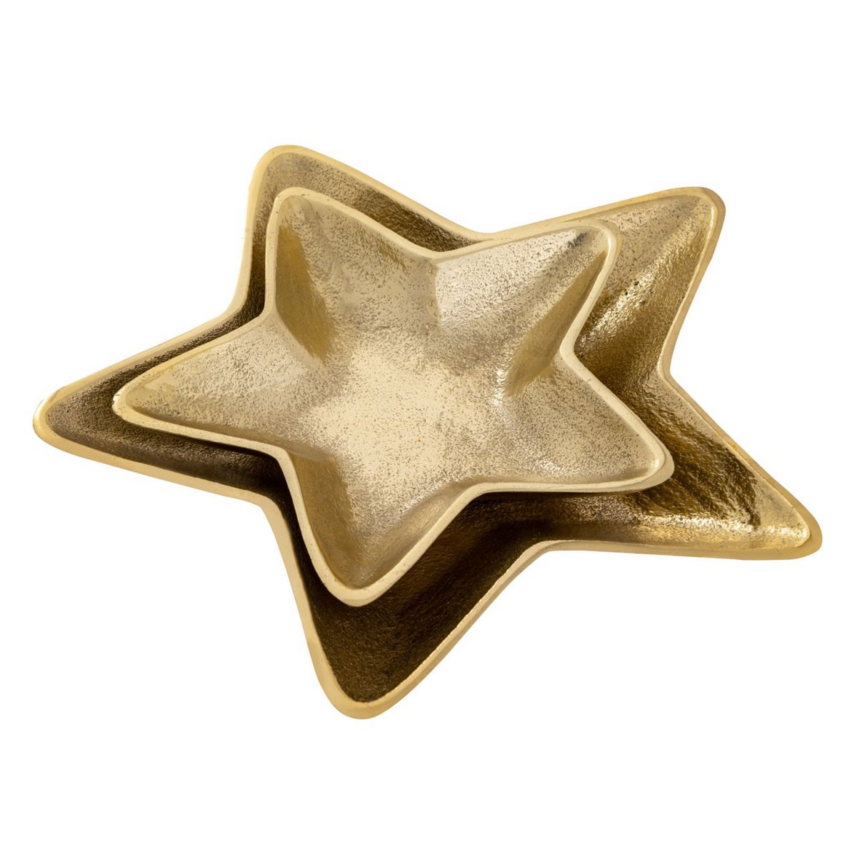 Dekoschalen Stern 12x 2er Set Masterbox Starlight gold o. silber Weihnachtsdeko Aluminium