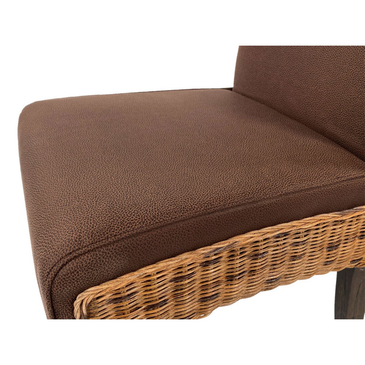 Rattanstühle Esszimmer Stühle Set 6 Stück Wintergarten Stühle Bilbao Polsterstühle prairie brown
