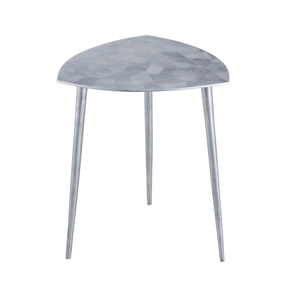 Beistelltisch Metall Dekotisch Alster 40x45x40 cm dreieckig klass. Design Aluminium silber o. gold