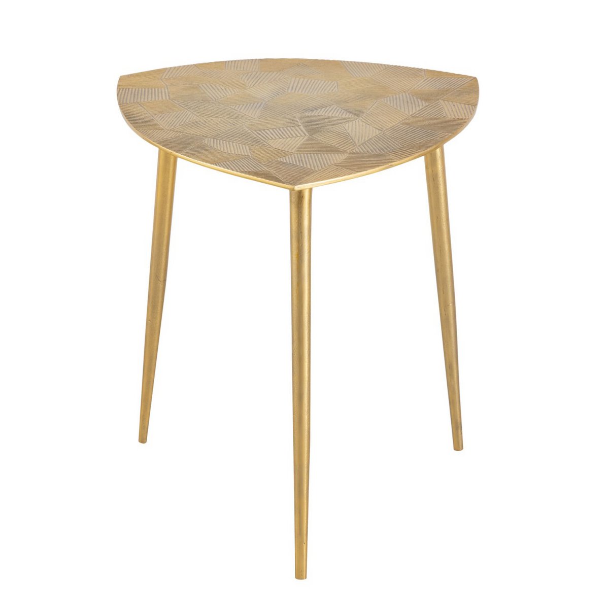 Beistelltisch Metall Dekotisch Alster 40x45x40 cm dreieckig klass. Design Aluminium silber o. gold
