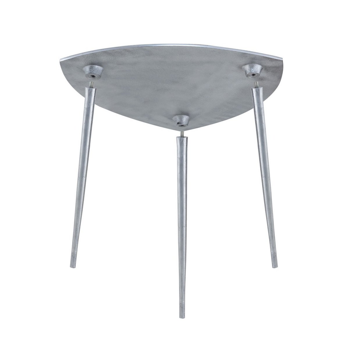 Beistelltisch Metall Dekotisch Alster 40x45x40 cm dreieckig klass. Design Aluminium silber o. gold