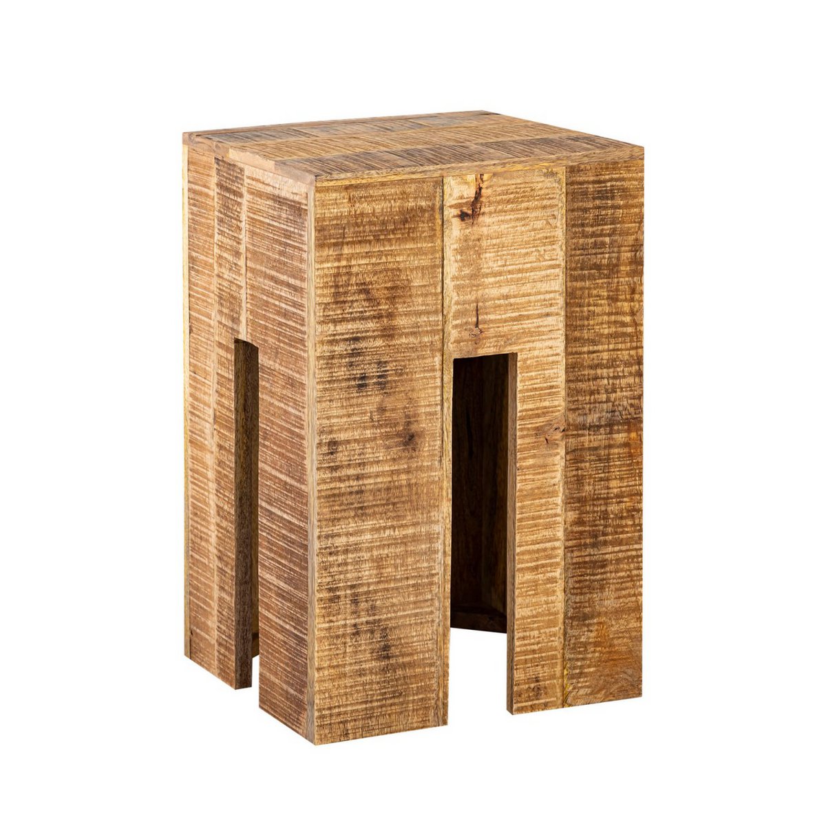 Hocker quadratisch 28 x 45 x 28 cm Blumenhocker Blumensäule Sitzhocker Beistelltisch Mangoholz