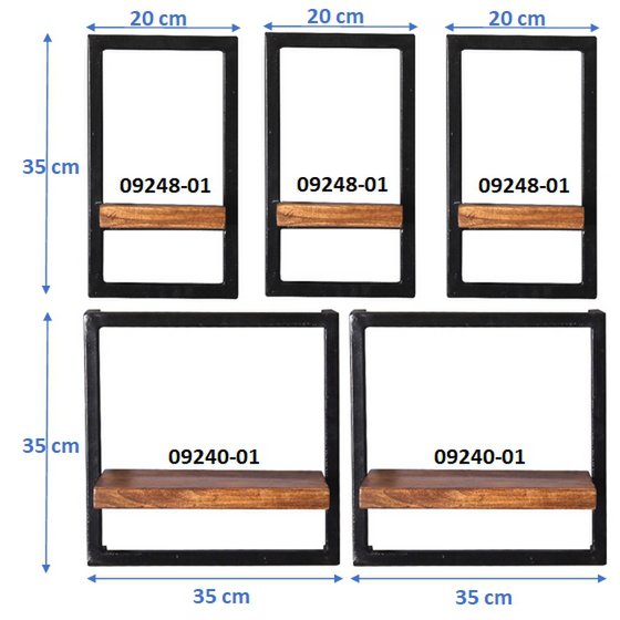 Wandregal-Set, 5-teilig
