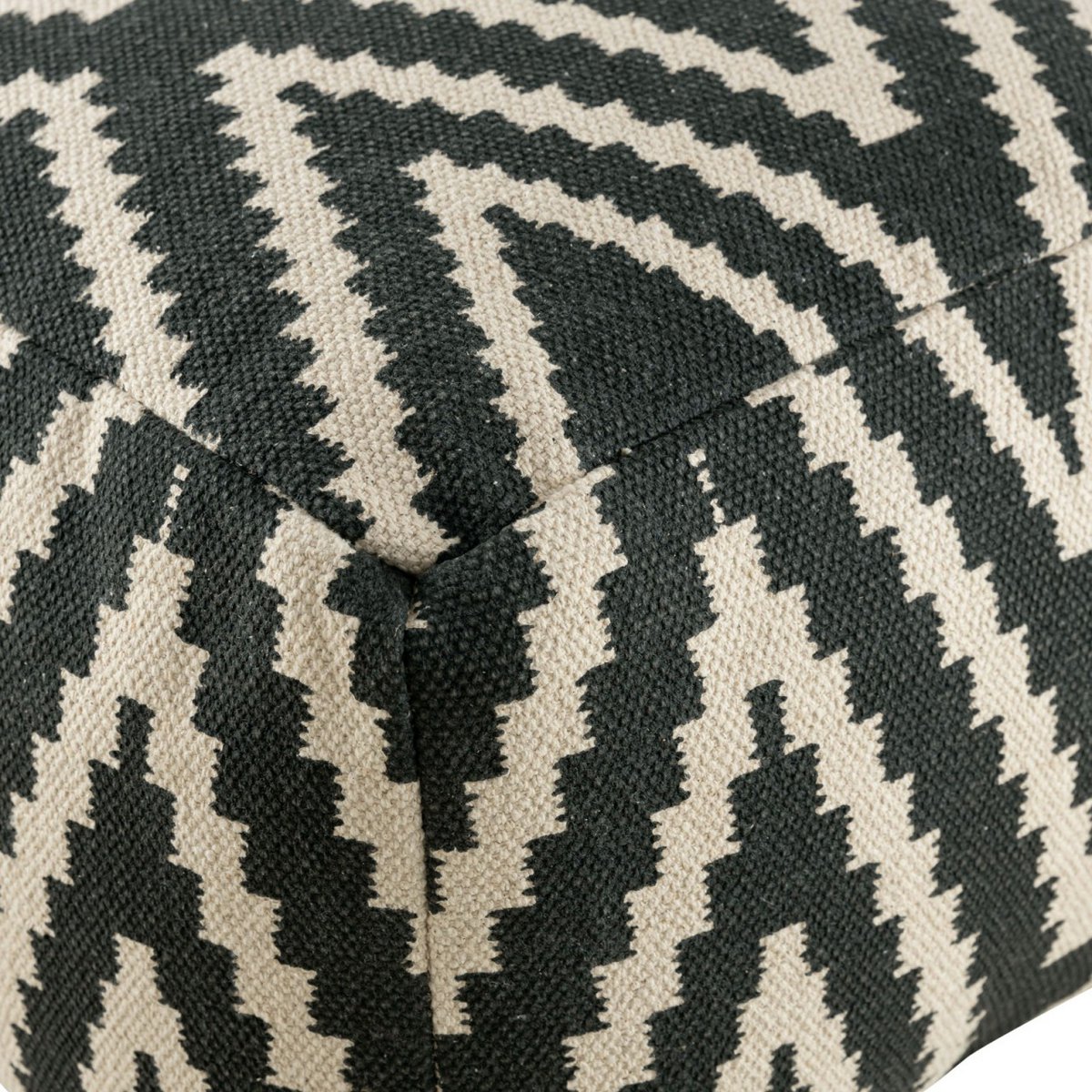 Sitzwürfel Fußhocker Sitzhocker 50x35x50cm Pouf Kelim Bodenkissen Peru schwarz taupe gelb türkis
