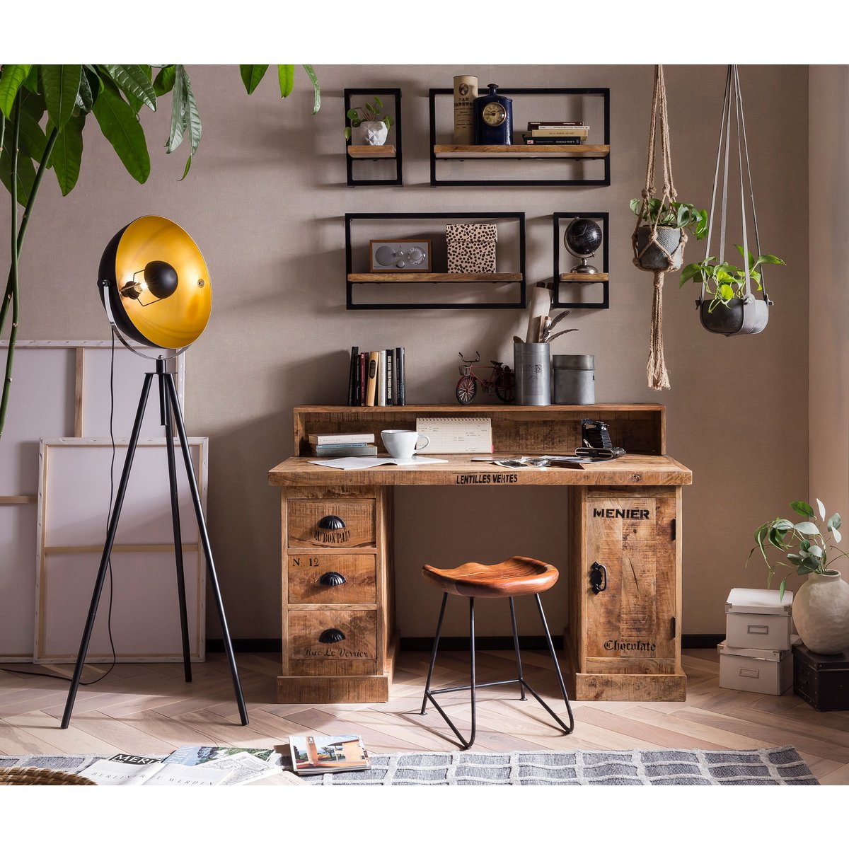 Wandregal-Set, 4-teilig
