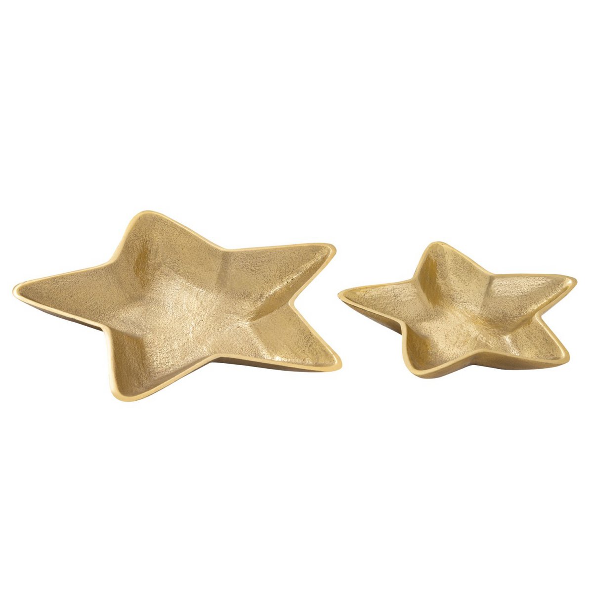 Dekoschalen Stern 2er Set Starlight gold o. silber Weihnachtsdeko Aluminium