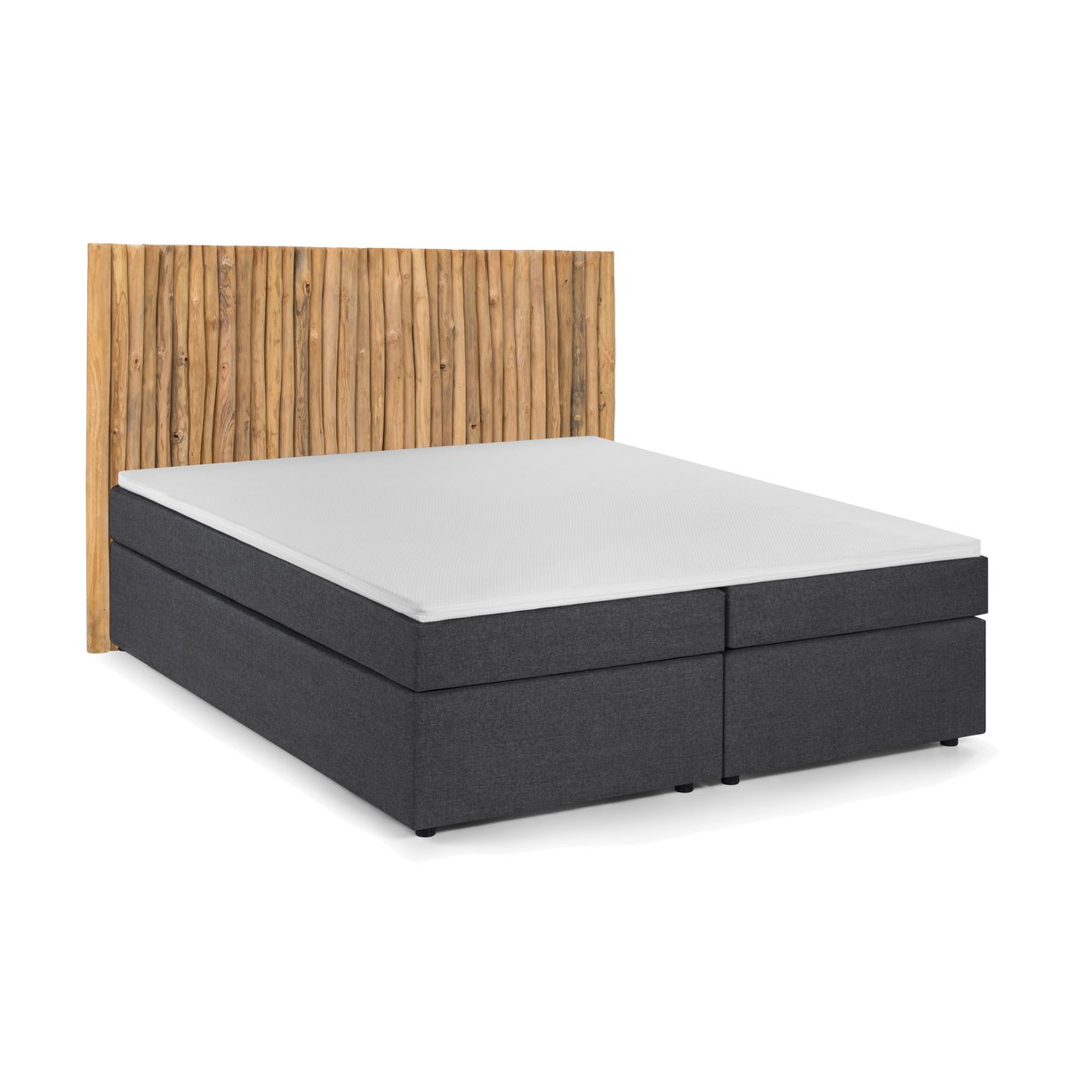 Boxspringbett mit Kopfteil aus Ästen