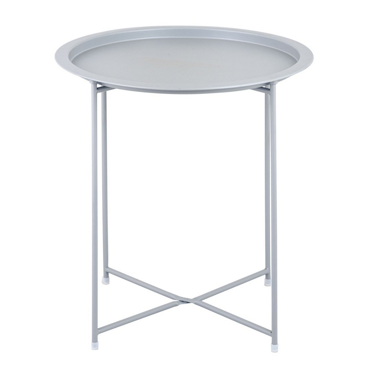 Beistelltisch Ø 47 H 51 2. Wahl Gartentisch Balkon Tisch Terassentisch rund Alberta Metall klein ver