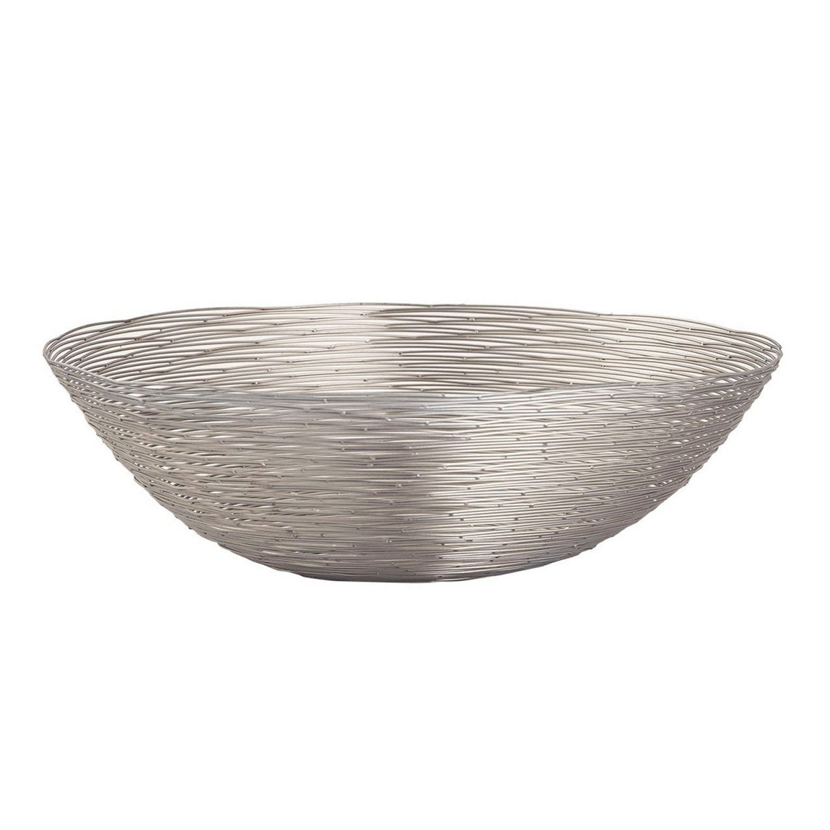 Obstkorb 4-teilig Metall ø 40 cm H 11 cm Brotkorb Obstschale rund silber o gold Vita Drahtstruktur