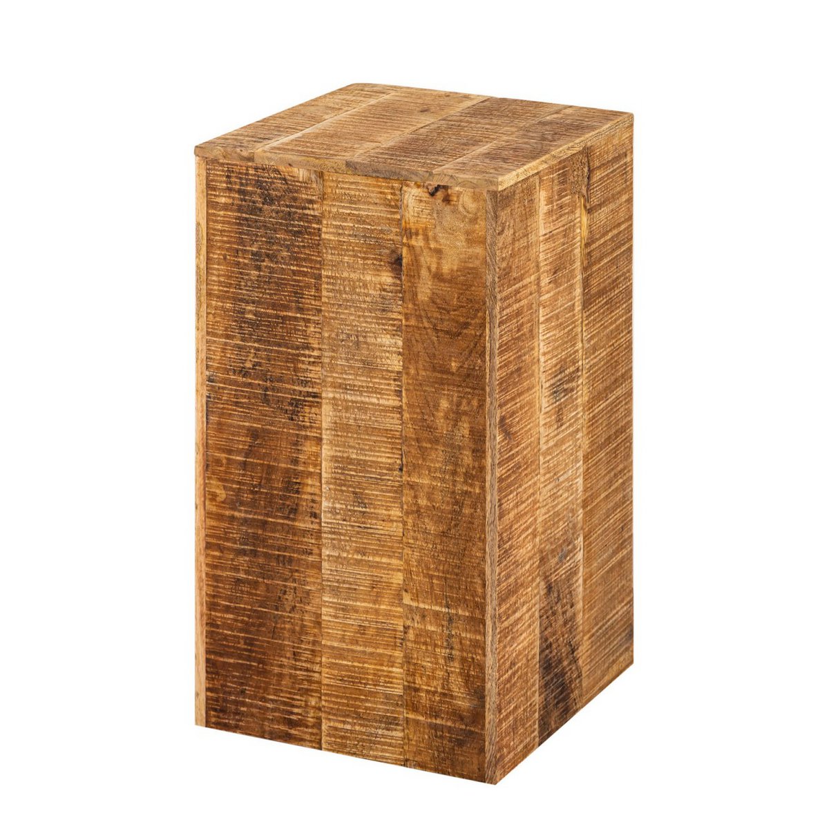 Blumensäule 27x27 H50 o. 73cm Blumen Hocker Holz Pflanzenständer Beistelltisch quadratisch Mangoholz