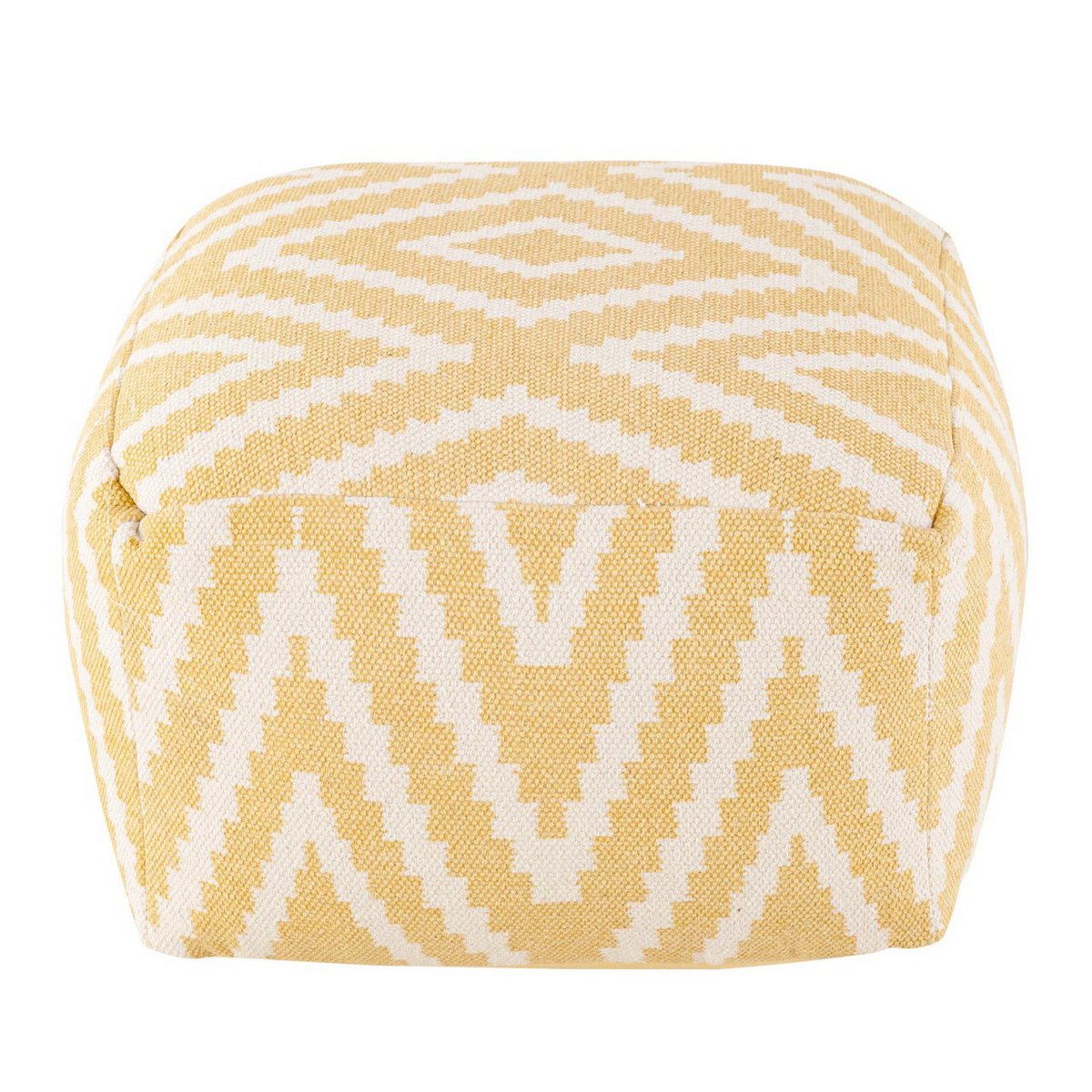 Sitzwürfel Fußhocker Sitzhocker 50x35x50cm Pouf Kelim Bodenkissen Peru schwarz taupe gelb türkis