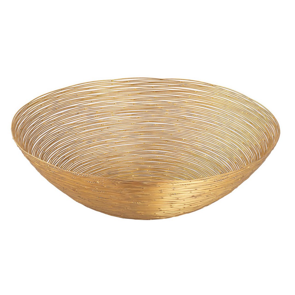Obstkorb 4-teilig Metall ø 40 cm H 11 cm Brotkorb Obstschale rund silber o gold Vita Drahtstruktur