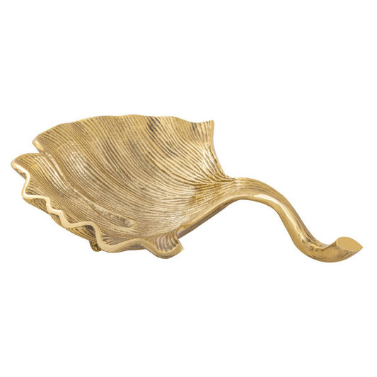 Dekoschale Schale Aluminium Ginkgo groß gold o. silber Blattschale