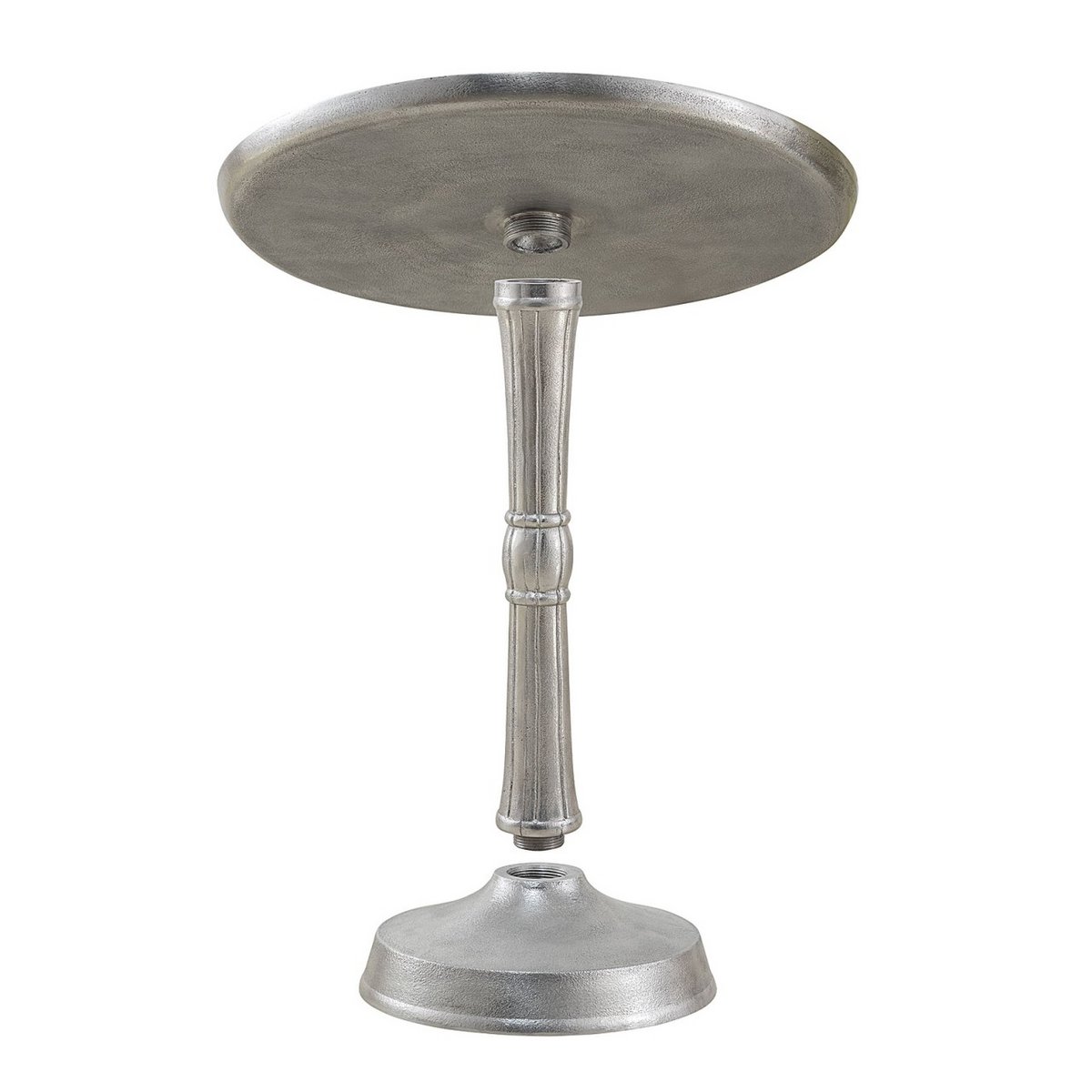 Beistelltisch Metall rund ø 44x53 cm Dekotisch Adlon silber oder gold mit Design Mittelfuß Aluminium