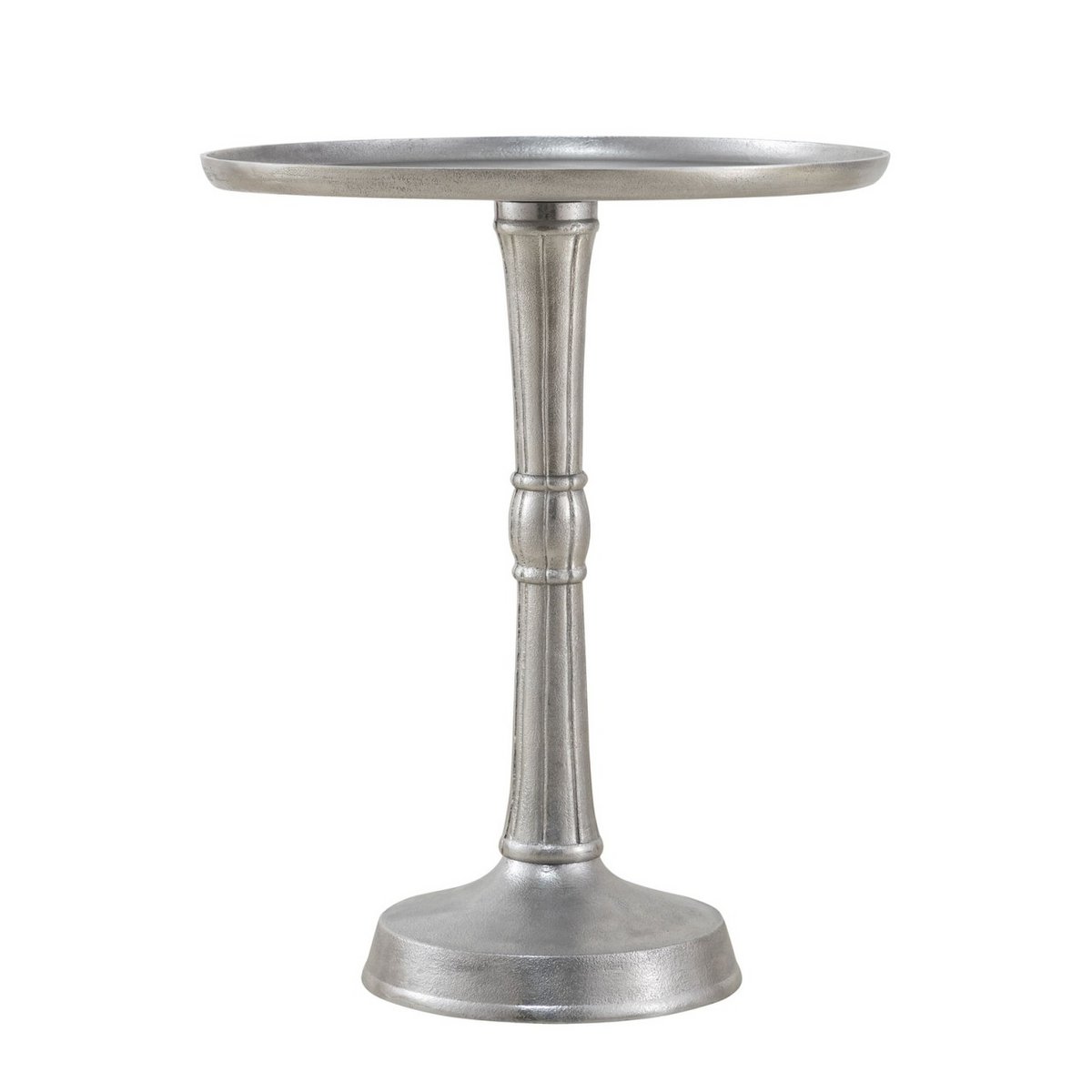 Beistelltisch Metall rund ø 44x53 cm Dekotisch Adlon silber oder gold mit Design Mittelfuß Aluminium