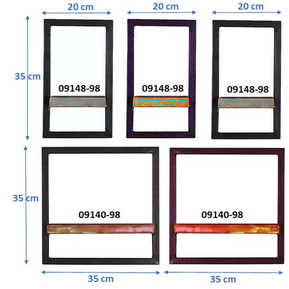 Wandregal-Set, 5-teilig