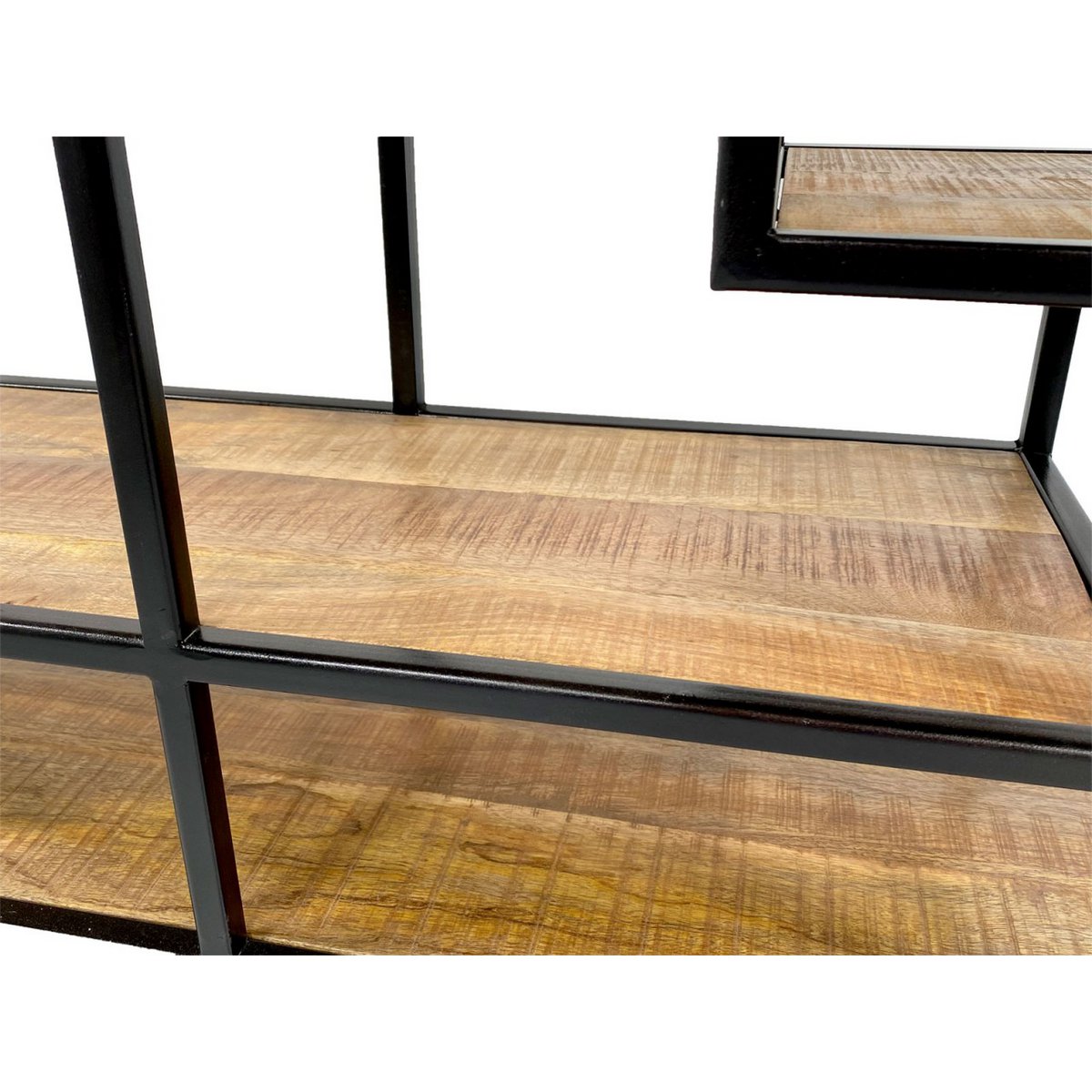 Standregal Raumteiler Bücher Regal Medienregal Bücherbord 130x60x36cm Liverpool Metall-Gestell schwa